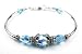 Aquamarine March Birthstone Bracelets: Handmade in .925 Sterling Silver with Swarovski Crystal Birthstones