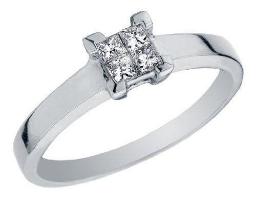 Diamond Promise Ring 1/5 Carat (ctw) in White Gold