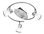 Trio-Leuchten Halogen/LED-Deckenleuchte in nickel matt, Glas wei� satiniert/Rand klar, inklusiv 3x G9 28W + 10x 0.06W LED, Durchmesser: 30 cm 828490307
