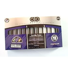 AD Marker Cool Greys 12 Pen Set