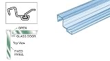 CRL U Seal Polycarbonate Strike With Leg and Insert at 90 Degrees for 3/8 Glass by CR Laurence