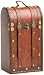 True Fabrications Treasure Chest Wood Wine Box 2 Bottle Wine Holder