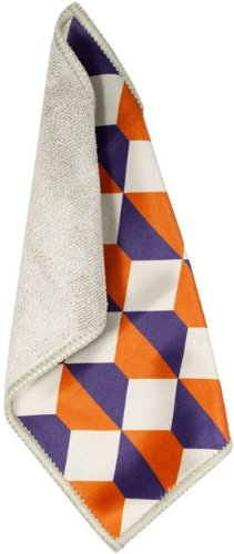 Toddy Gear Double Down 5 x 7 Inch Premium Microfiber Smart Cloth, for iPad and Touch Screen Cleaning - Retail Packaging - Blue/Orange, 15X7B1307