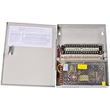 VideoSecu 18 Channel Port Output 12V DC CCTV PTC Fuse Distributed Power Supply Box for Security Cameras WK3