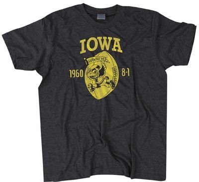 Buy Iowa Hawkeyes 1960 NCAA National Champions Throwback T-Shirt by Champions Again