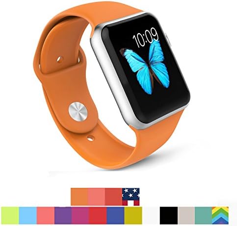 Apple Watch Band - WantsMall Soft Silicone Sport Style Replacement iWatch Strap for 42mm Apple Watch Models (grapefruit)