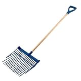 20-Tine Composite Horse Rake - Compost Turner - Garden Fork - Leaf Scoop by RWT