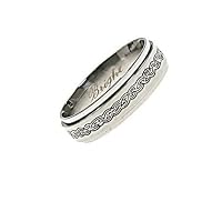 316L Stainless Steel Spinner Ring, Width: 8mm, Sizes: 9.0-14.0