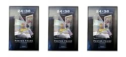 3 Movie Poster Frames - 24 inch x36 inch Black NEW Great Value