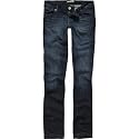 PARIS BLUES Fashion Womens Skinny Jeans - Dark Indigo