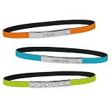 Set of 3 Message Bracelets- Orange I Rock/ Turquoise Fabulous/ Lime Rhinestone