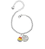 3-D Enamel Candy Corn God Gave Me You Charm Bracelet