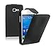 Membrane - Black Leather Vertical Case for Samsung Galaxy Star Pro (GT-S7260 / S7262 Dual Sim) - Flip Phone Cover