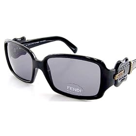NEW AUTH FENDI FS-383 FS383 005 GRAY SHADES SUNGLASSES BUCKLE DESIGNED GRAY LENS and BLACK FRAME...