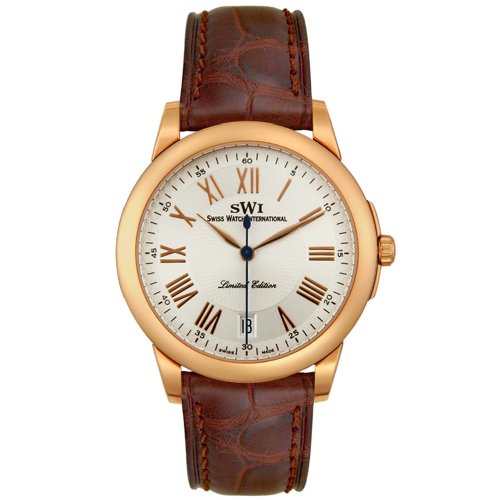 Swiss Watch International Men's Limited Edition Collection 18K Solid Rose Gold Watch #Q7200.G.S.A2