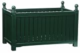 DMC Products Lexington 28-Inch Rectangle Solid Wood Planter, Hunter Green