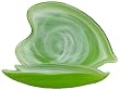 Colorful Art Glass Lime Green Heart Dish 10"L x 7.25"W