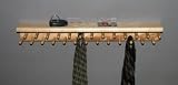 Tie Rack with Shelf, Natural