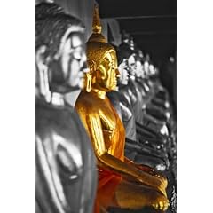 XXL Poster (00904)- The Golden Buddha - 115 x 175 cm 1-Teilig - Goldener Buddha Religion Buddhismus Tibet Zimmer - Deutsches Qualit�tsprodukt - Gro�format Riesenposter Fototapete Motivtapete Postertapete Wandbild Bildtapete Wall Mural