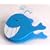 Magnetic wooden animal clip for photos messages or important notes - Whale design