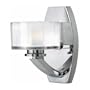 Hinkley Meridian 5590CM Small Glass 1 Light 50 watt (8"H x 5"W) Sconce Lighting in Chrome