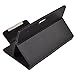 2014 Newest Slim Fit Folio Stand Leather Case Cover with Magnet Button for 7 Inch Android Tablet -6 Color Options(Black)