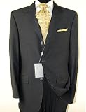 Signature Collection 3 Button 2pc Mens Suit Italian Tropical Light Weight Fabric Super 140s Hand Tailored Year Round Use Business Suit Medium Charcoal Gray (42 Regular)