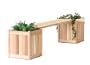 3pc Outdoor Planter Bench with 2 Planter Boxes