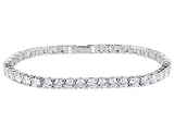 Crislu Sterling Silver Tennis Bracelet with 10.0 Carat (ctw) Cubic Zirconia (CZ)