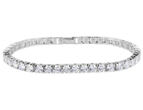 CRISLU Cubic Zirconia (CZ) 5.2 Carat (ctw) Tennis Bracelet in Sterling Silver