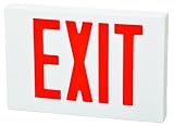 Morris Products 73026 LED Exit Sign, Salida Face Plate Type, Red LED Color, White Housing