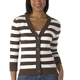 Merona Printed Cardigan - Brown Suede/ White