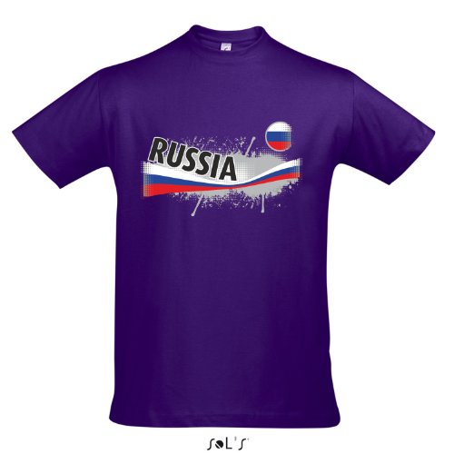 Fanshirt Herren RUSSIA, Russland Ländershirt EM / WM Trikot S-XXL , Dark purple , M
