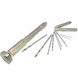 10 ピース ツイスト ドリル マイクロ hss ビット ジュエリー時計修理モデル クラフト で スイベルピン万力ハンド ドリル チャック宝石掘削ツール
