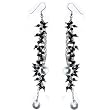 Onyx Jewelry Silver Dangle Earrings 4.5 inches (brclts023erng)