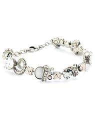 Sorrelli "Snow Bunny" Neutral Crystal Aquatic Inspired Silver-Tone Bracelet