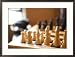 Chess Board with Pieces in Start Position Collections Framed Photographic Poster Print, 29x21