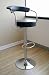 Kitchen & Housewares : 2 Black & Steel Finish Adjustable Omicron Bar Stools