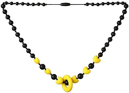 ComfyBaby Beads Follow Your Heart Silicone Teething Necklace BPA Free - Hearts of Yellow