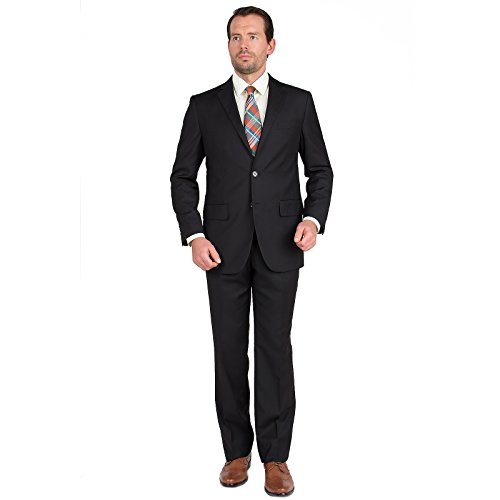 Carlo Lusso Mens Carlo Lusso 2 Button 2 Piece Modern Fit Suit