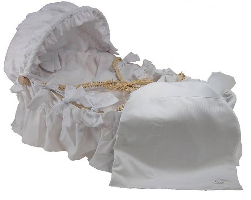 White Pique Moses Basket