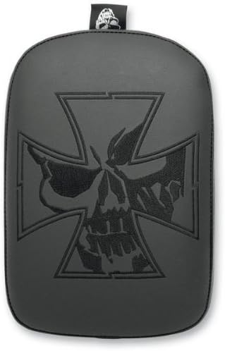 Phantom Pad SE302VICSB Black Large Solid Embroidery Vinyl Iron Cross Skull Pad