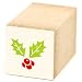 beautiful small mistletoe wooden Christmas stamp