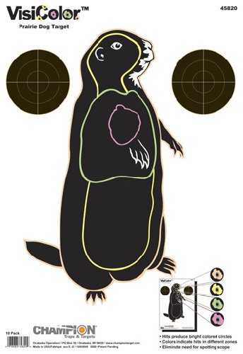 Buy VisiColor High-Visibility Paper Targets, Prairie Dog, 11x16 - 10pk by Champion