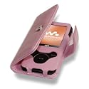 EASYi - Pink Leather Wallet case for Sony Walkman S Series 8GB 16GB NWZ-S638FB NWZ-S638FR NWZ-S638FS NWZ-S639FB NWZ-S639FR NWZ-S639FS NWZS739FB NWZ-S738FB