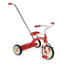 Radio Flyer Classic Red Tricycle with Push Handle