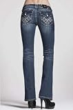 41duCtMSxfL. SL160  Miss Me Jeans JP5335B3 DK 60 Bootcut Dark Blue, Button Flap Back Pockets with Embroidered Cross and Crystals