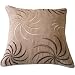 Kitchen & Housewares : Faux Suede Swirl Cushion Cover (Natural), 46cm x 46cm