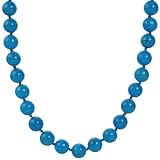 Endless Howlite Dyed Turquoise 10mm Knotted Necklace, 50
