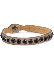 Streets Ahead Skinny Leather Grey Crystals Cuff Bracelet